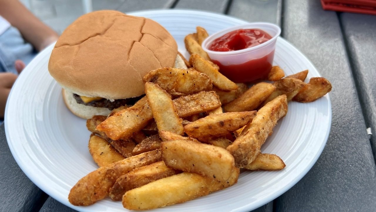 Cheeseburger & Fries at hard rock hotel