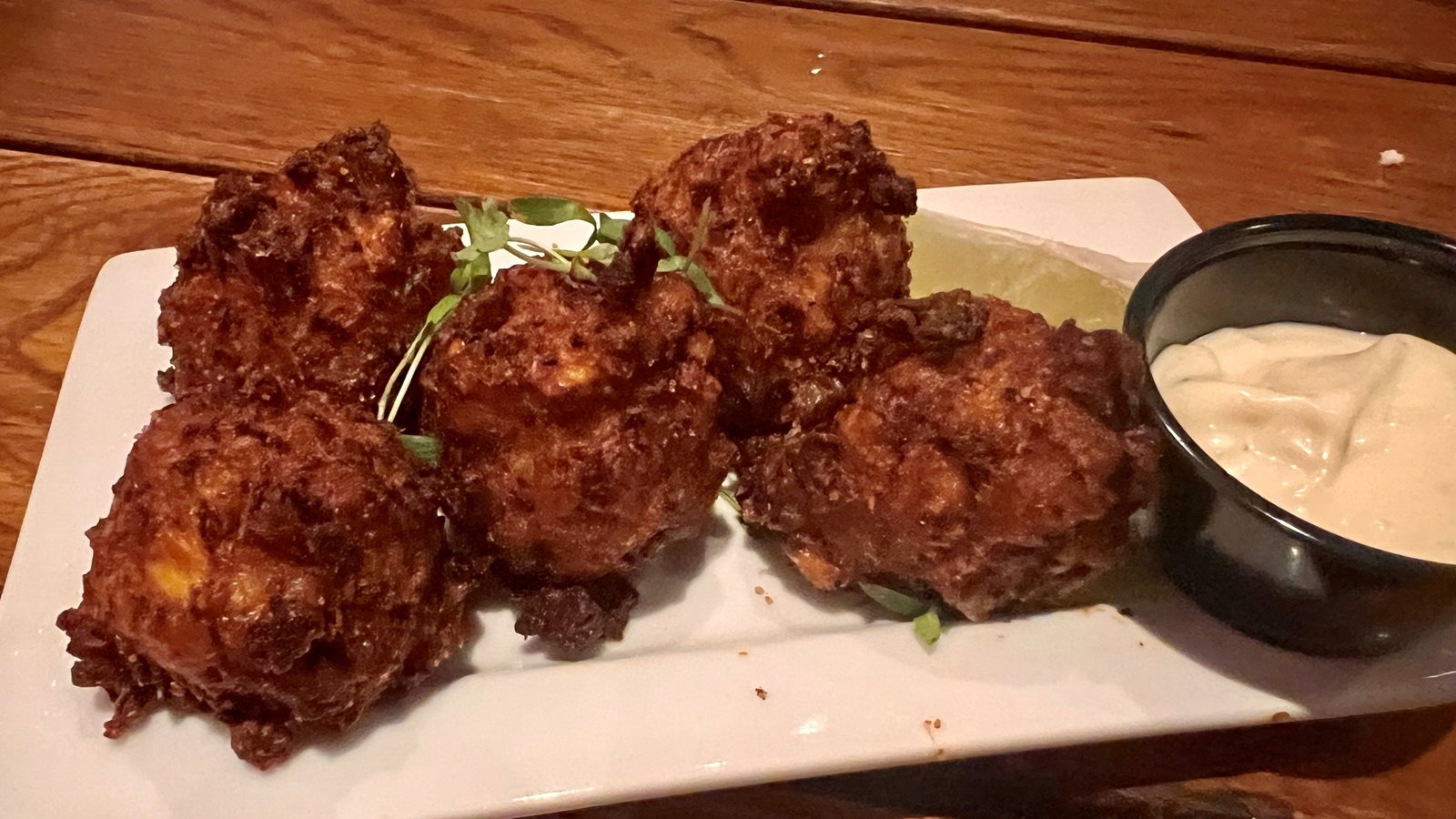 Island Conch Fritters at Bayshore Club in Miami