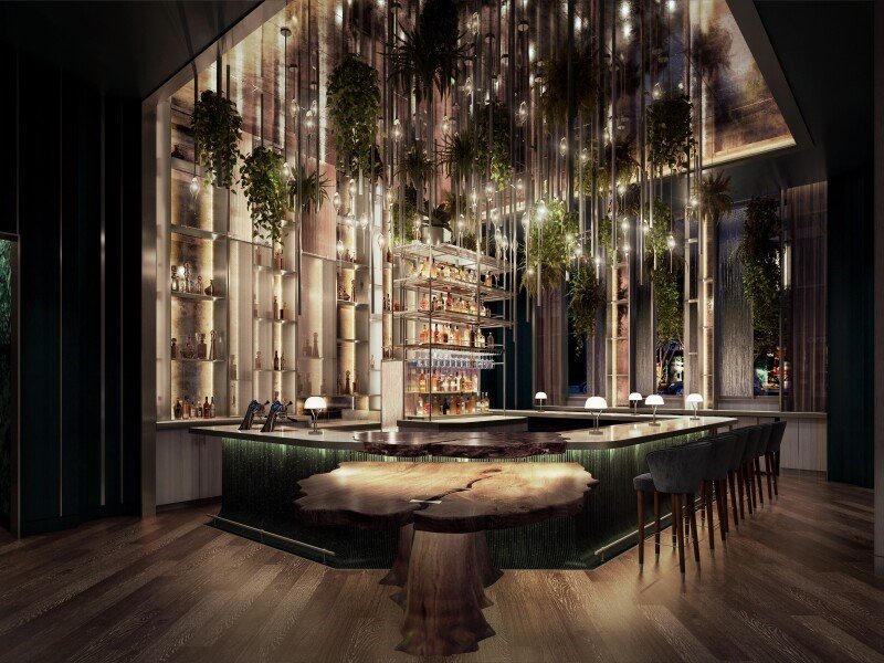 Ritz-Carlton Portland Interior Bar Area