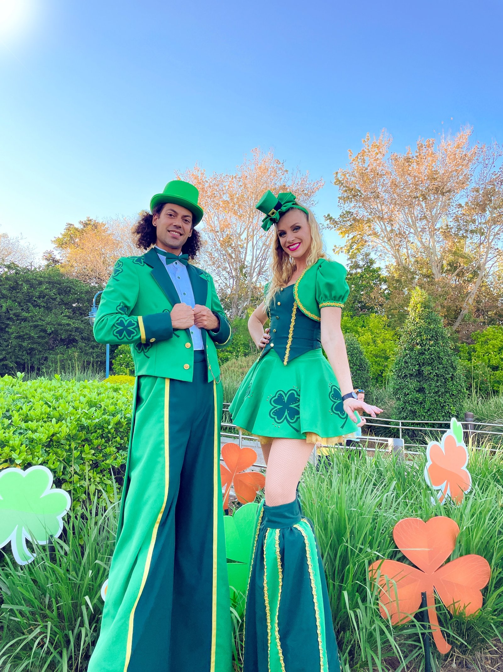 St. Patty Stilt Walkers at SeaWorld Orlando